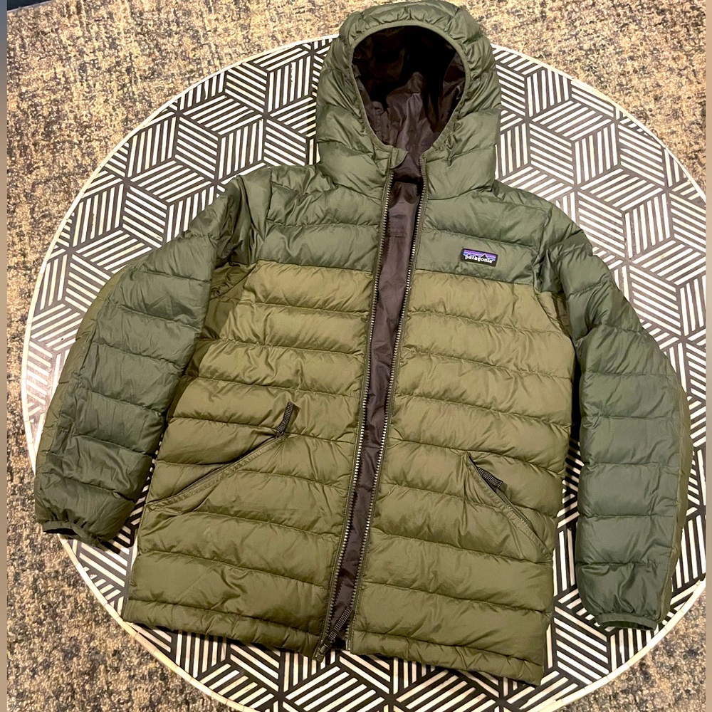 Patagonia Reversible Down Hooded Sweater - Boys (L)